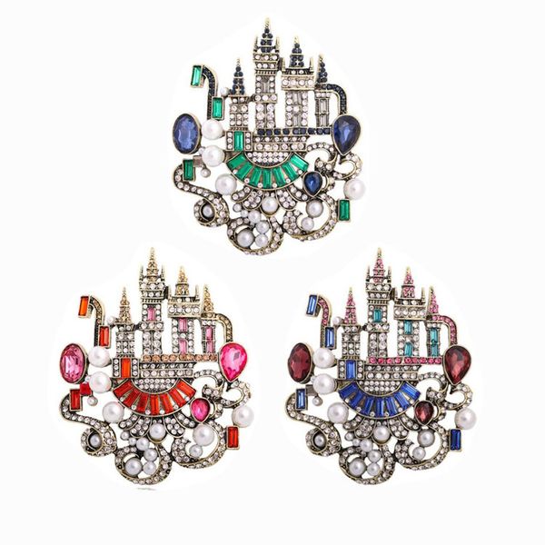 

famous design gold brand luxurys desinger brooch women rhinestone pearl letter brooches suit pin fashion jewelry clothing decoration accesso, Gray