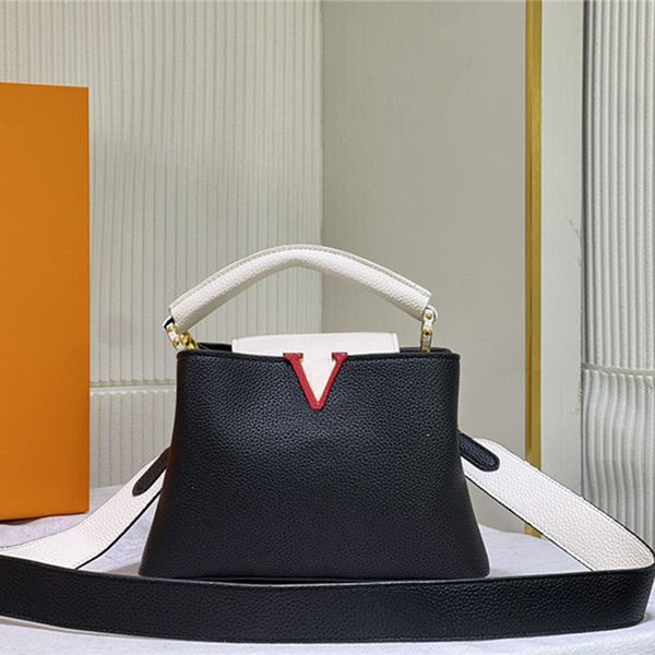 

designer luxury bags capucines bb handbag taurillon leather white cedrat shoulder bag m59468 leather crossbody women handbags