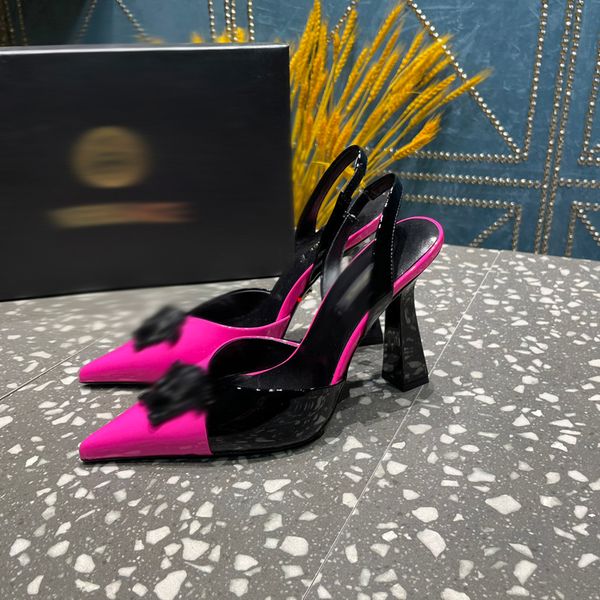 

2023 fashion high heel shoes wedding shoe real leather pointed toes women nude black patent leathers size 35-40 -017