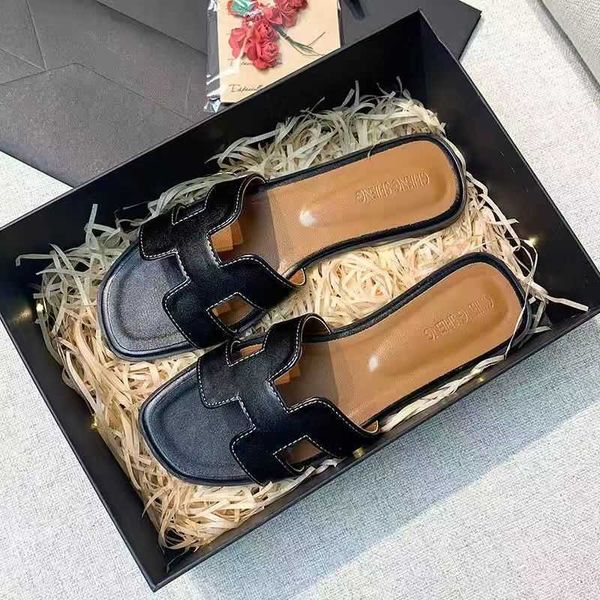 

beach designer sandals beach flat women's leather slippers oranong summer flat 2byf