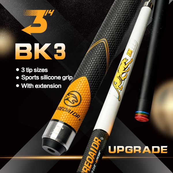 

billiard cues preoaidr 3142 bk3 series pool 10 8 11 8 13mm tip uni loc joint stick kit 147cm silicone wrap with extension 230331
