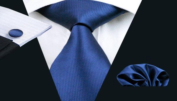 

fast mens blue tie set hanky cufflinks solid color jacquard business formal work necktie set mens fashion accessories n03837726, Black;blue