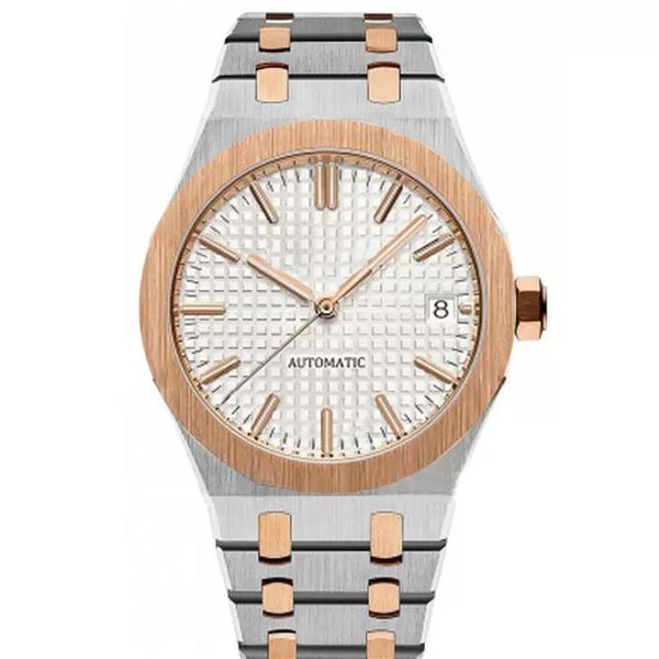 

mens watch automatic mechanical movement men watches sapphire crystal waterproof stainless steel transparent back male2672, Slivery;brown