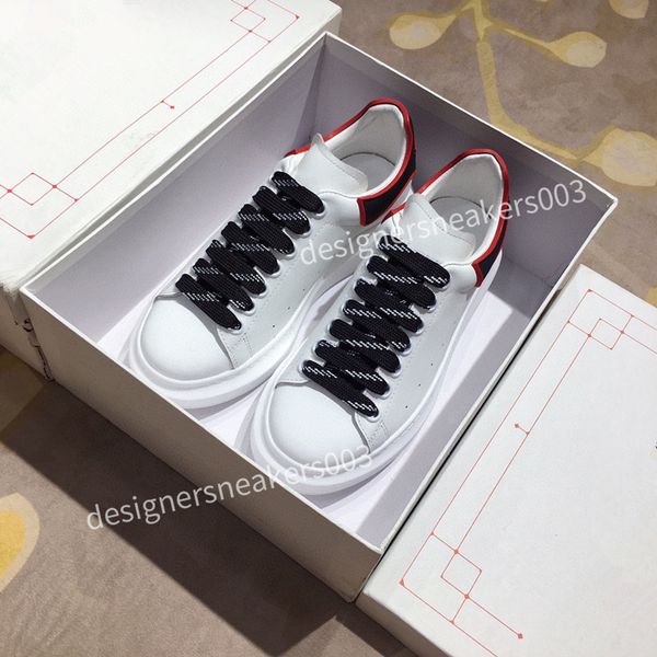 

new women designer casual shoes canvas leather white green blue letter overlays fashion platform men womens low sneake, Black