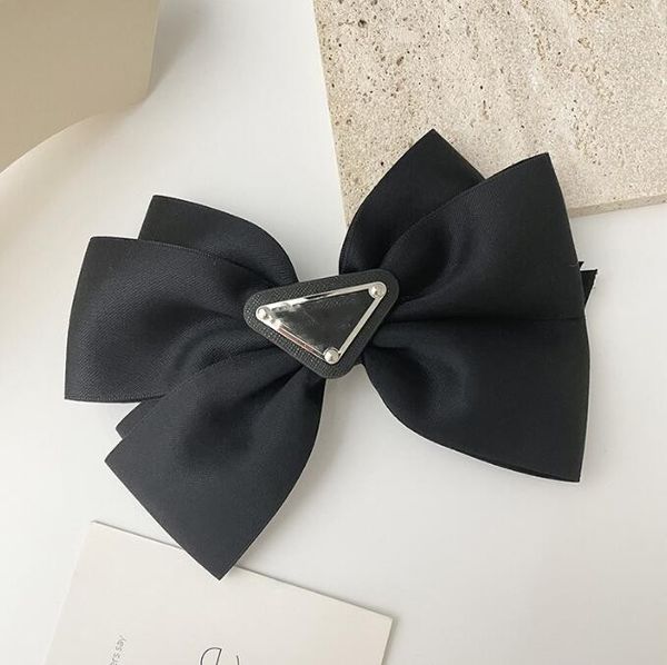 

luxury barrettes designer womens girls hairpin brand classic letter hair clips hairclips fashion bow hairpin, Black;brown