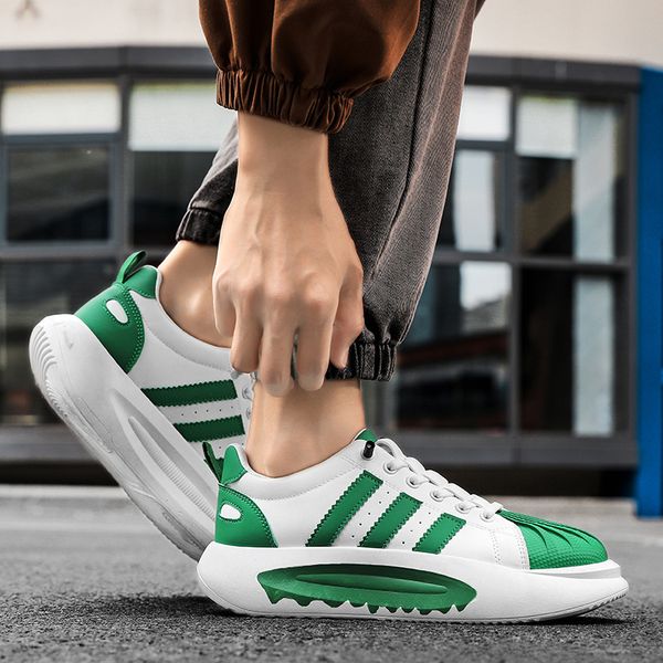 

2023 men women running shoes shell toe white green black brown mens trainers outdoor sneakers size 39-44 color9
