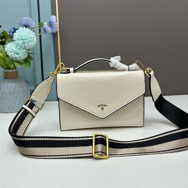

crossbody bag women handbags purse shoulder bags patent leather removable strap gold hardware fashion letters magnetic buckle messenger bags