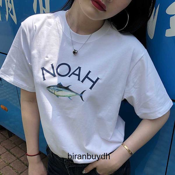 

noah men's t-shirts t-shirts cotton tshirts women's tuna short sleeve tee japan limited classic basic relaxed comfort, White;black