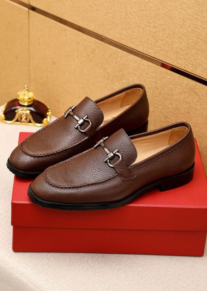 

2023 mens dress shoes slip on brand designer brogue comfortable driving shoes male formal party business oxfords size 38-45, Black