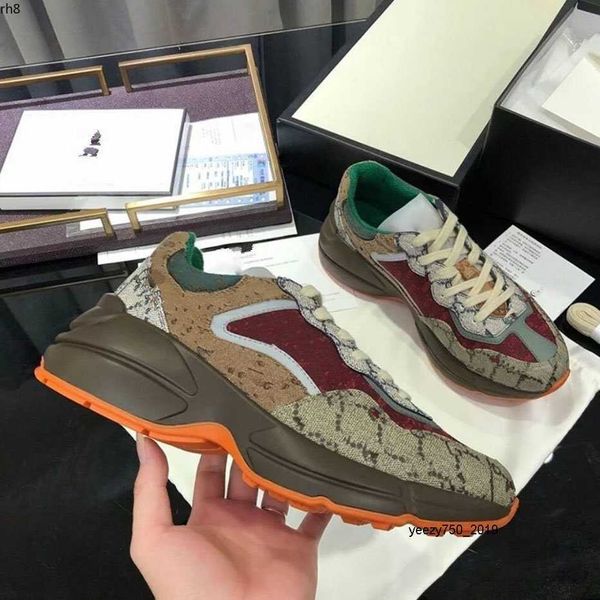 

casual shoes dad sneaker paris fashion designer men and women shoe platform sports strawberry wave mouth tiger web print mkjijkl rh8000001