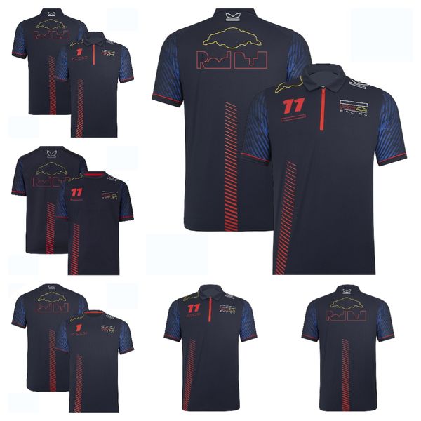 

2023 new f1 racing t-shirt team short sleeve lapel polo shirt men's summer work clothes customization