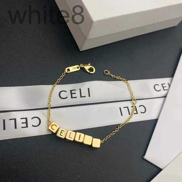 

pendant necklaces designer new colored square bracelet, dice building blocks, fashionable foreign style ins gold bracelet grgq, Silver