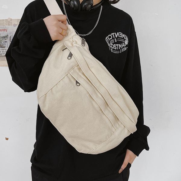 

waist bags fashion trend waistpack street hip hop women's shoulder bag chest bag outdoor sports canvas fanny bag cross body bag women&#