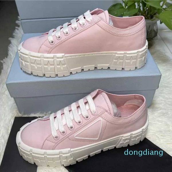 

fashion-designer women nylon casual shoes gabardine classic canvas sneakers brand wheel lady stylist trainers fashion solid heighten shoe, Black