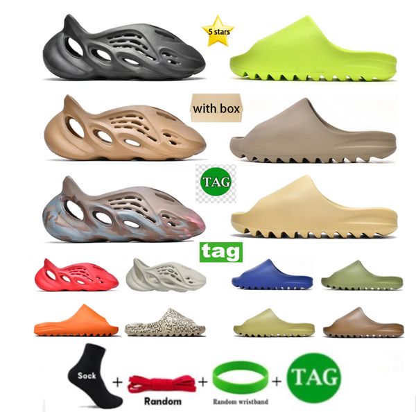 

designer slippers slider foam runner vermillion mineral blue onyx pure sandals slide slipper ochre bone resin clog desert ararat runr slides, Black