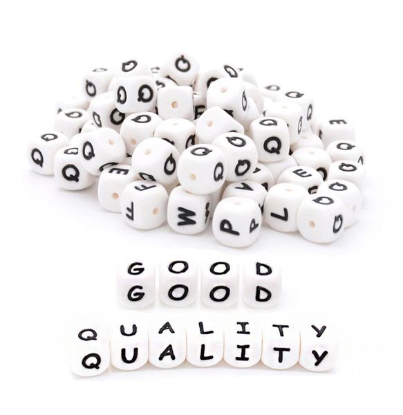 

chewable silicone alphabet beads 12mm food grade bpa letter loose beads diy baby teething necklace teether toy pendant access6638038