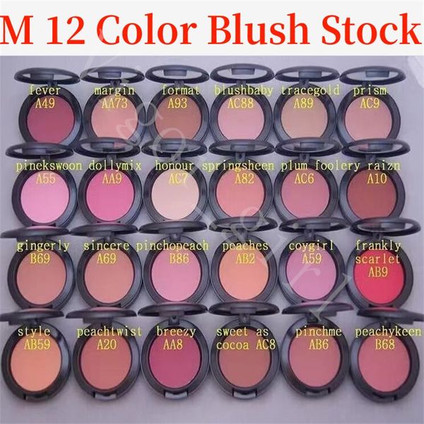 

M Brand 12 Color Palette Face Makeup Sheertone Blush Faed a Joues 6g - Natural Finish for Women, Mixed color