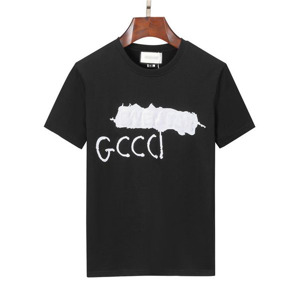 

men's luxury fashion t shirt brand letter tees t-shirt casual loose short sleeve women's men tshirts cotton comfortableqs 01, White;black