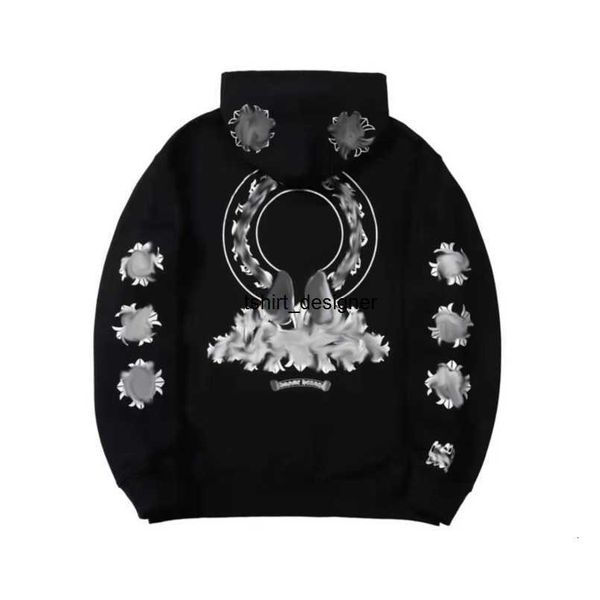 

men's luxury fashion jackets sweatshirts designer classic hoodies zipper hooded sweater casual men women cross pullover sanskrit hoodie, Black;brown