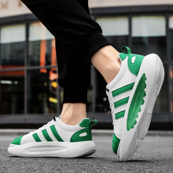 

2023 men women running shoes shell toe white green black brown mens trainers outdoor sneakers size 39-44 color21