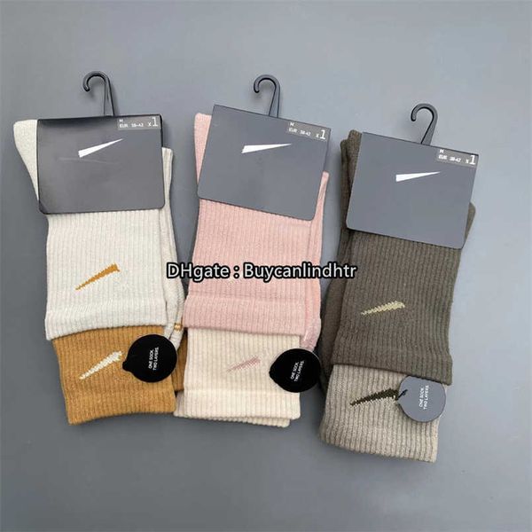 

brand socks men's women's pure cotton 10 color breathable sports sweatwicking alphabet nk print cehj, Black