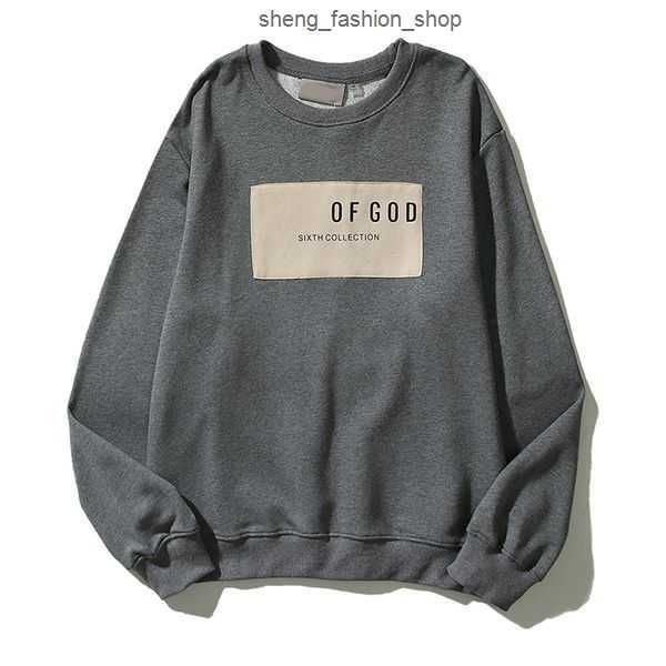 

fear of ess mens hoodies womens fashion sweatshirts designer hoodie set head hip hop superior quality comfortable long sleeve with the embro, Black