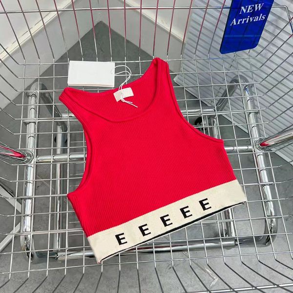 

womens crop streetwear shirt sweater shirt knits tee designer tank women clothing fashion letter summer sleeveless pullover vest designer s, White