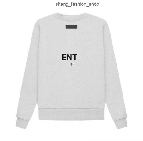 

fear of ess designer men hoodie silicone letter on the back printing hooded women pullover fog sweatshirt leisure streetwear loose 2 hhc6 go, Black