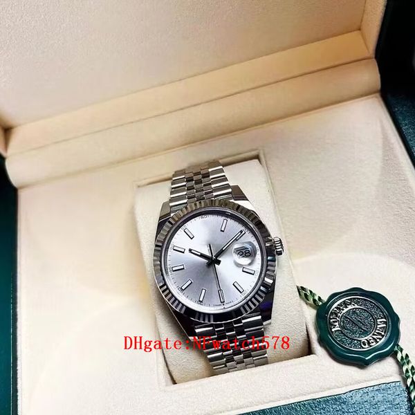 

2023 super b p factory version watch 126334 automatic movement sapphire glass blue dial 41mm men watches, Slivery;brown