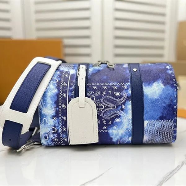 

designer luxury bags bandana city keepall bag cross body with adjustable straps shoulder handbags zipper leather travel bag big capacity men