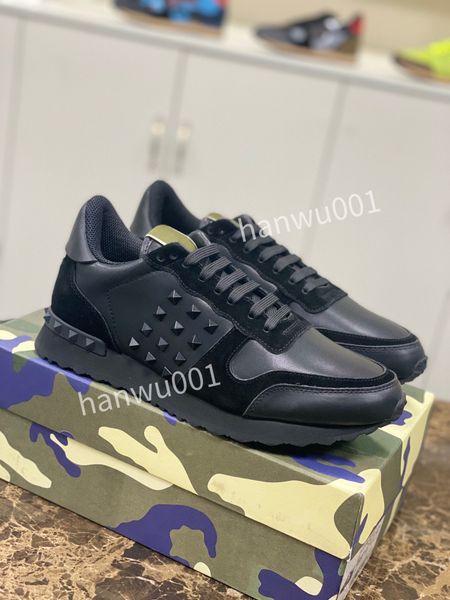 

2023 classic men's sneaker casual shoes canvas leather luxury sneakers for man designer trainer shoe, Black