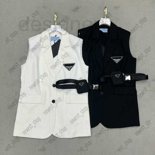 

women's vests popular designer short hooded vest long style slim zipper outwear summer pocket outsize lady warm coats s- qzl7, Black;white