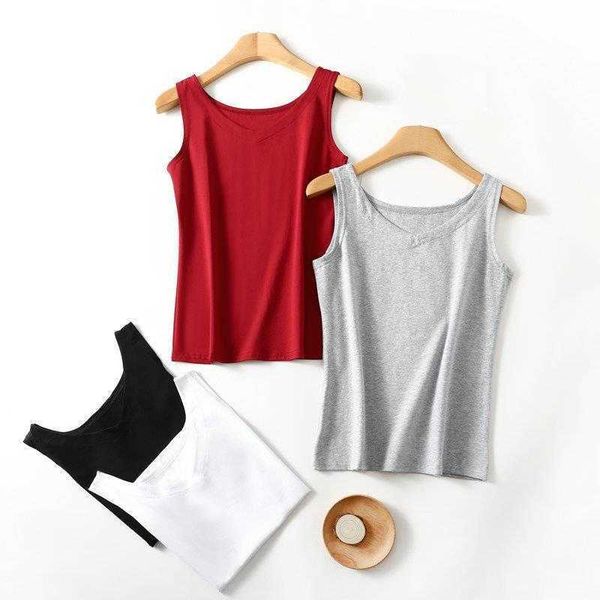 

summer sleeveless modal tank womens vest close fitting bottoming outerwear, White