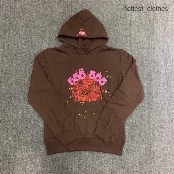 

2023 young thug pink sp5der 555555 hoodie men women foam print spider web graphic 555555 sweatshirts pullovers 9 l45n, Black
