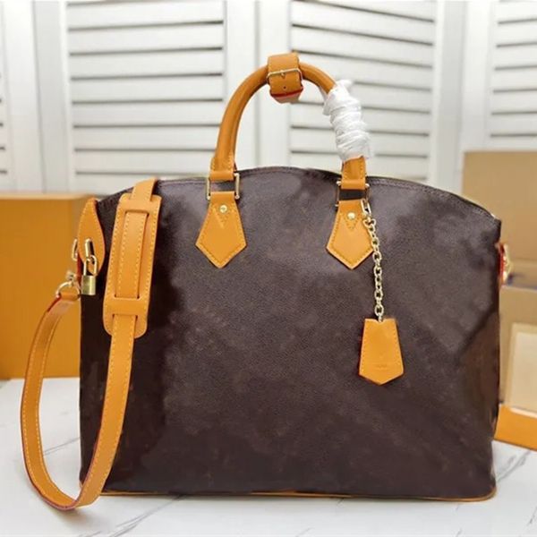 

designer luxury bags lockit leather double handle tote bag with adjustable straps cross body for men women pm zipper big capacity chain lock
