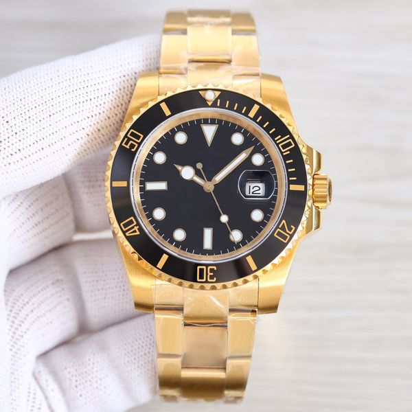

2023 luxury mens watch crime classic watch waterproof ceramic bezel hand automatic 2813 movement watches sapphire 904l stainless steel montr, Slivery;golden