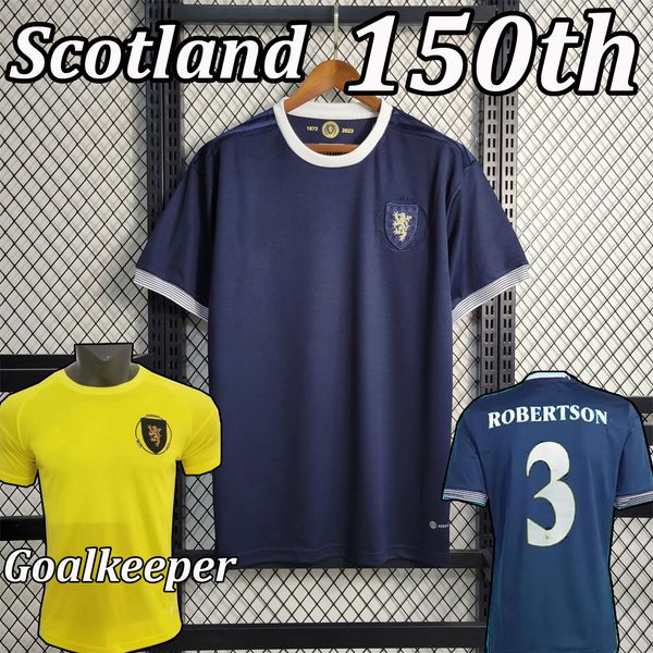 

2023 soctland 150th anniversary soccer jerseys 150 year special edition home 2023 2024 football shirt 23 24 men kids kit sets, Black;yellow