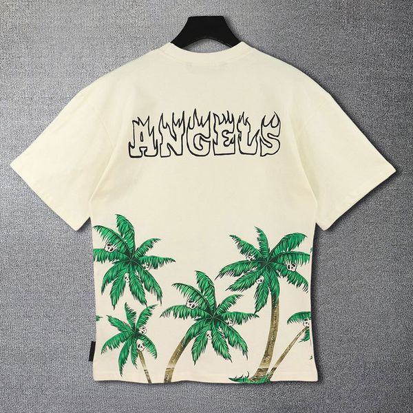 

men's tshirts 2023 summer oneck tshirt for letter plant pattern social club outfits tee shirt homme black apricot 230331, White;black