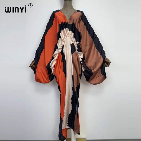 

women's swimwear europe bech over size summer fashion print winyi kaftan robe femme maxi women's robes long beach v-neck bohemian, White;black