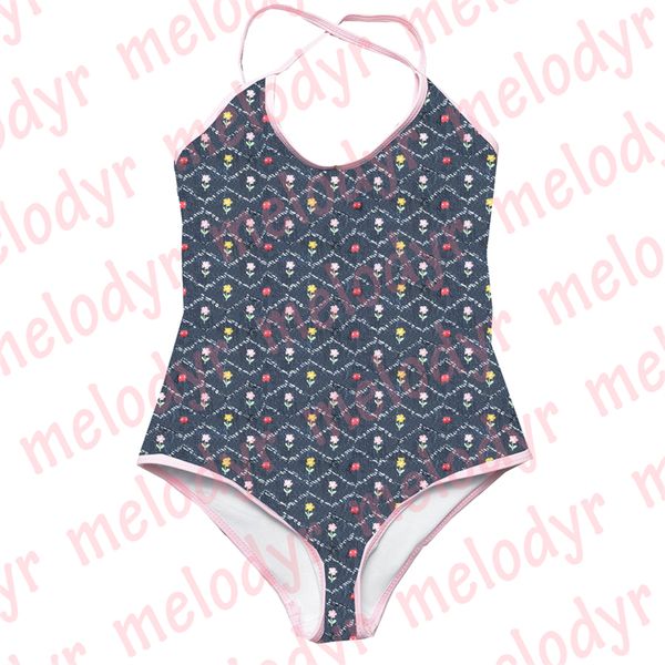 

flower printed one piece swimwear summer backless bikini shoulder strap swimsuit travel vacation, Black
