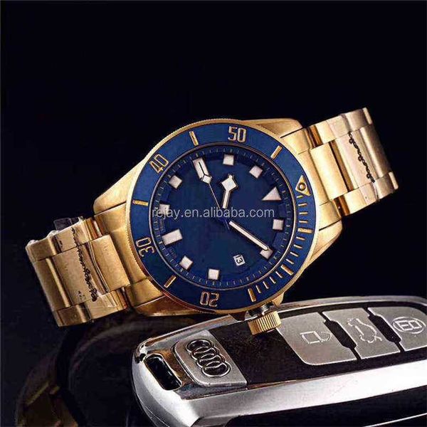 

watch luxury designer fashion tudorsmens stainless steel tudo watch automatic mechanical leather 42mm diameter ceramic wristwatch kzjv jo5f, Slivery;golden