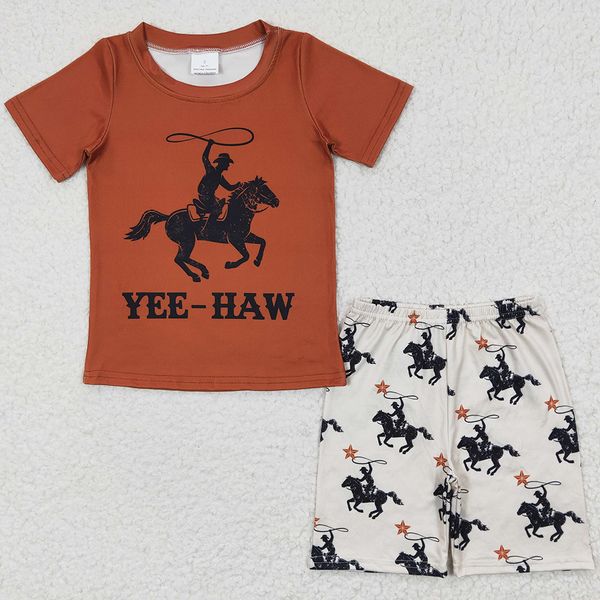 

new fashion baby boys clothing set rodeo western summer shorts outfits cute toddler boy clothes boutique wholesale kids children outfit, White