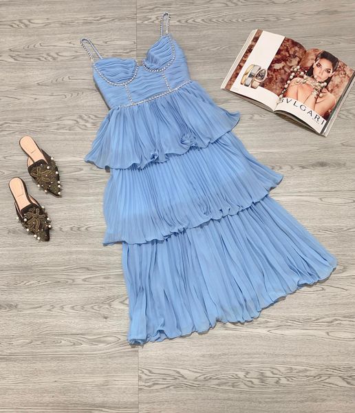 

fanncy dress high waist pleated dress, Black;gray