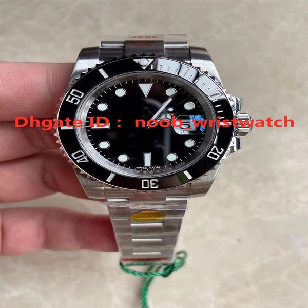 

n mens watches v12 black luxury watch 3135 super automatic mechanical movement 904l steel case watchband sub ultimate 304r, Slivery;brown