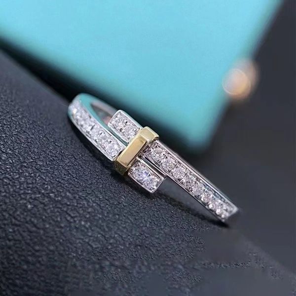 

new diamond wire ring designer jewelry gold band promise rings for women men luxury brand open ring fashion valentines day gift tif edge byp, Silver
