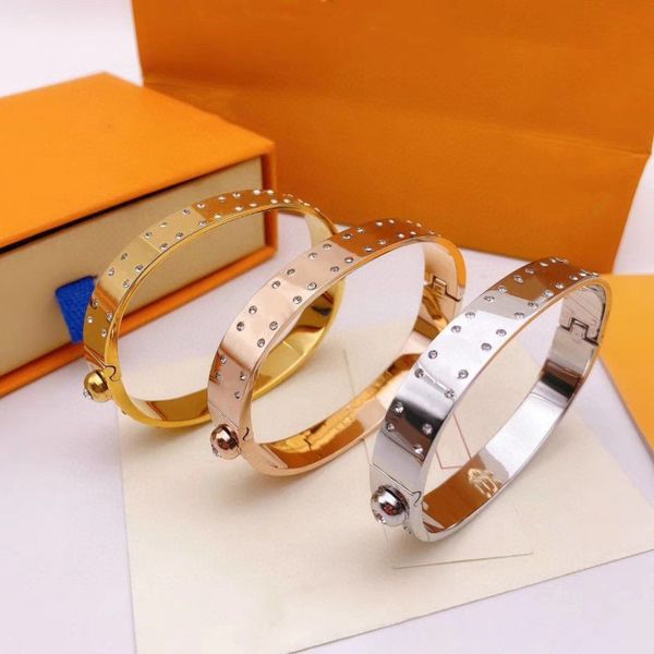 

diamond bracelet fashion bracelets for man woman bangle jewelry 6 color box need extra cost, Black