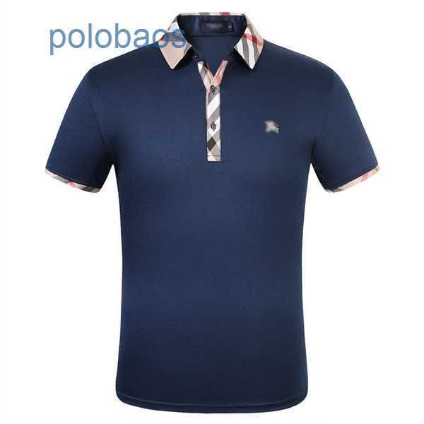 

burbersys clothes brand men's polos t-shirt fashion designer cotton polo shirt bur berrylapel short sleeve shirts business men s large, White;black
