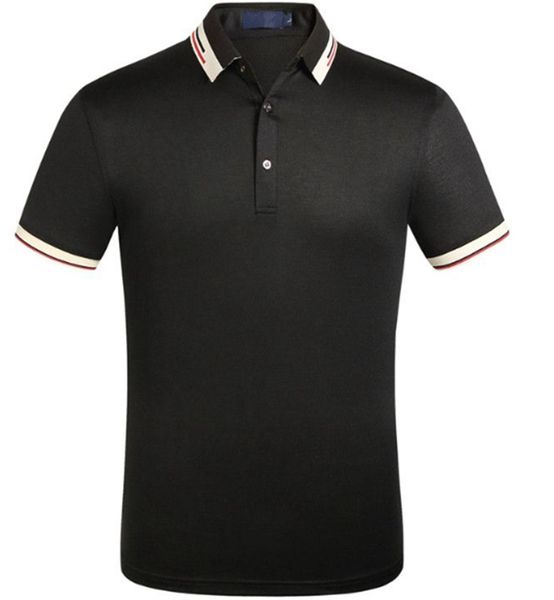 

men's polos new summer casual short sleeve polo suit, White;black