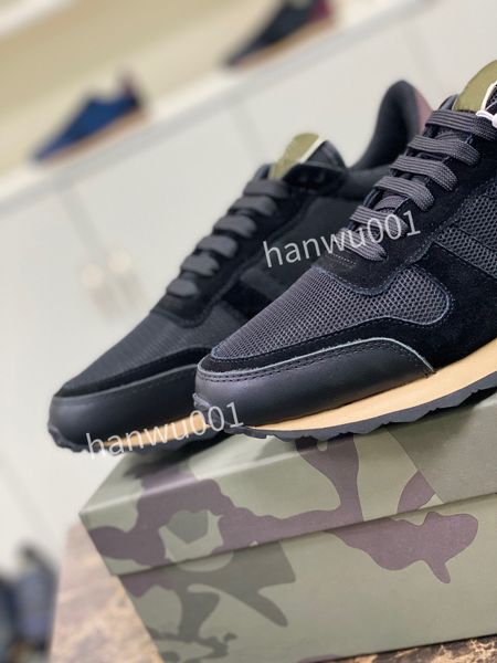 

2023 new brand designer shoes men technical sports rubber sole lace up casual breath lightweight outdoor trainers, Black