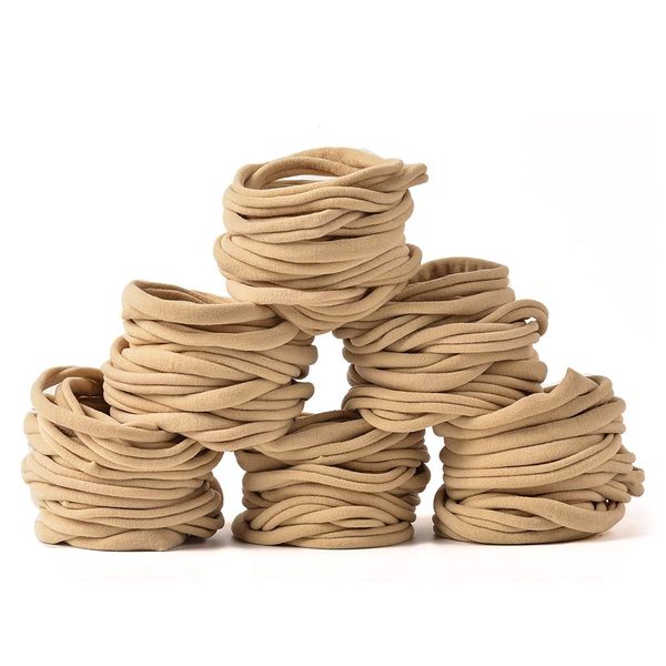 

hair accessories 120pcs lot nylon headband soft girls elastic bands traceless stretchy kids headwear infant baby for 230331, Slivery;white